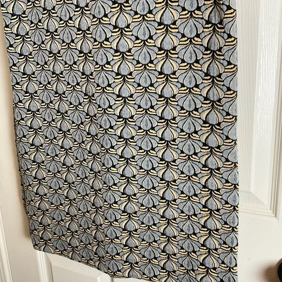 ZARA BASIC SIZE SMALL S BLUE HIGH NECK JACQUARD SHORT SLEEVE MINI CASUAL DRESS - Picture 5 of 11